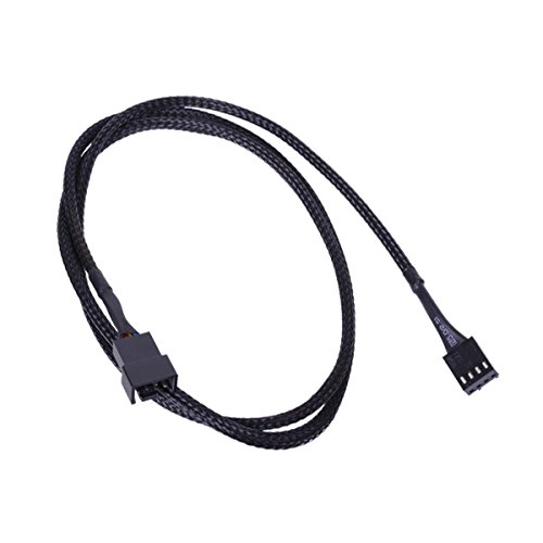 Phobya Extension d'alimentation PWM 4pins - 90cm - Noir Refroidissement à air Câbles de Ventilateur & Adapter