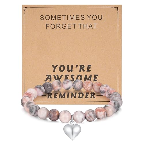 Image of morniface Inspirational Gifts for Women,Natural Stone Bracelet for Mom Daughter Friends Sister Wife Grandma Aunt