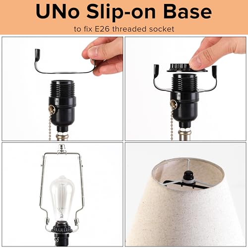 Herrajes para lámparas GO&SO kit de arpa ajustable con adaptador E26 7