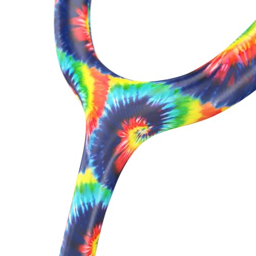 Image of MDF Instruments Tie Dye Silver MD One Epoch Lightweight Titanium Stethoscope, Adult, Tie Dye Tube, Silver Chestpieces-Headset, MDF777TTD