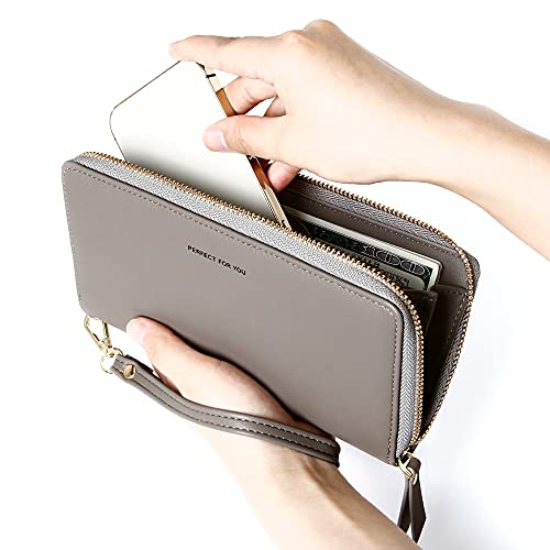 Image of GEEAD Custom Design Wristlet Wallets for Women PU Leather RFID Blocking Wallet