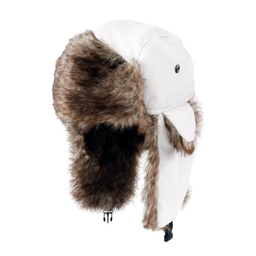 Image of ONWAY Trapper Hat Winter Hats for Women Men with Faux Fur Ear Flaps