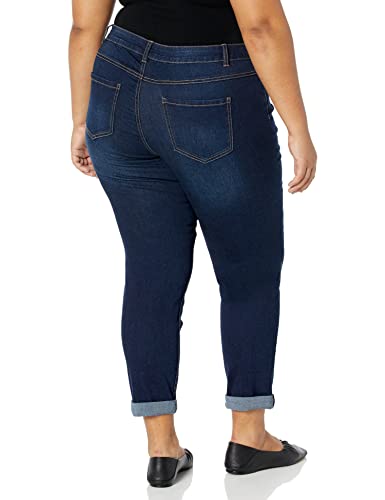 Women's Plus Size Mid Wash Hi Rise Jeg Tall2