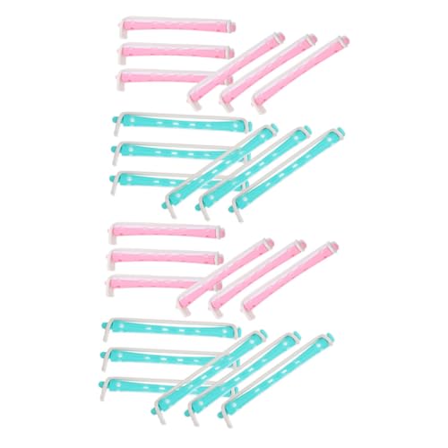 Healeved 24 Piezas herramientas permanentes Herramientas para rizos para el cabello Rizadores de cabello varillas de rizo rizadores de pelo versátiles abajo permanente bigudí rulos páginas