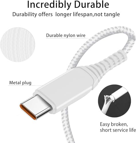 120W USB Typ C Ladekabel für Xiaomi 15 14 13 Lite/13 Pro/12T/12 12X/11T 10T,Redmi Note 14 13 11 Pro+ 5G/11 Pro/10 9 Pro 11S/12 A5,Poco X7 Pro/X6 X5 X4/F7/F6,6A Turbo Charge Kabel 1.8M Schnellladekabel