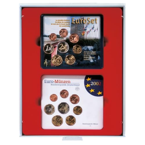Evite daños en monedas euro con d-Box Standard LINDNER para series alemanas