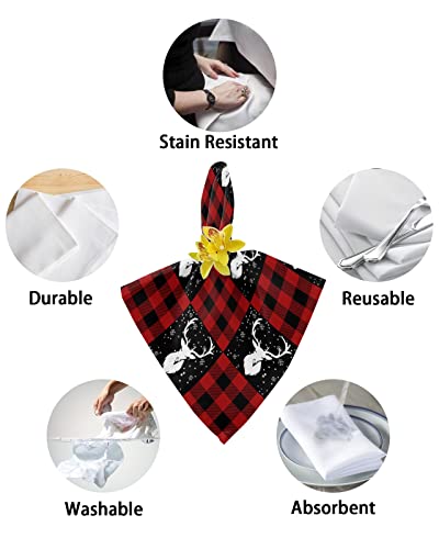 Servilletas de Tela Navidad Elk x4 50x50 cm Reutilizables miniatura 6