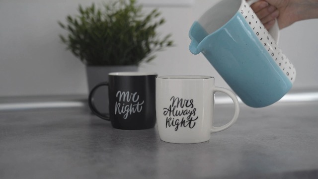 Triple Gifffted Mr Right Mrs Always Right Coffee Mugs Gifts Ideas for Couples, Wedding Anniversary, Engagement, Christmas, His & Hers, Bride and Groom, Parents, Newlyweds Bridal Shower, Ceramic 380ml