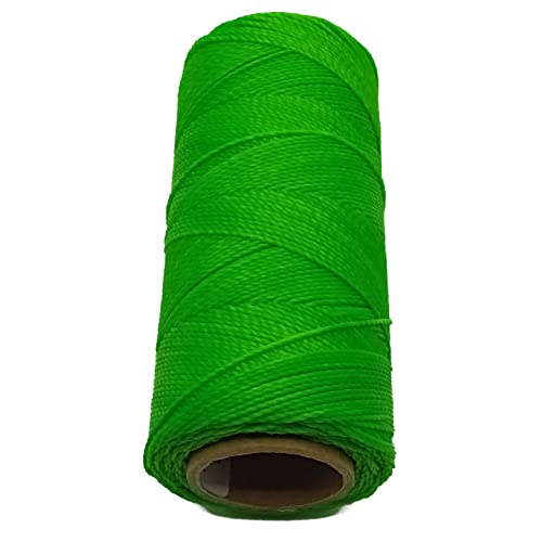 Linhasita Waxed Thread 100 g / 170 m Polyester 1 mm Thick Macrame, 30 Colours Shocking Green, Green Neon, 170 metros / 100 gr - Image 2