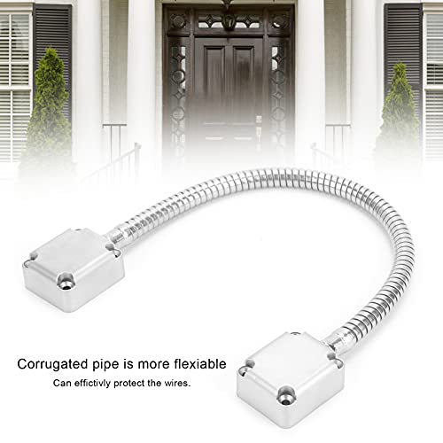Drahtkabelschutz – 401 Edelstahl-Türschlaufe – Gepanzertes Türkordel-Wellrohr mit Hochwertigen Materialien für Freiliegende Montagezugangskontrolle