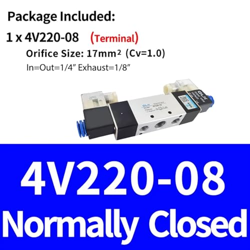 Électrovanne 2 positions 4V220-08 AC220V pour éliminer les retours de vérin intempestifs - 3
