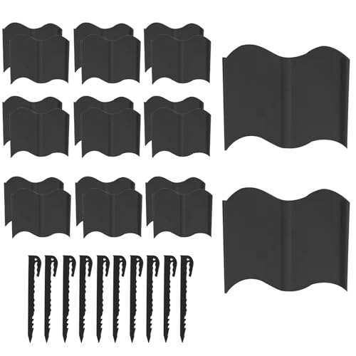 xowwyue Borde para Parterres de Flores - Bordes de Jardín para Jardinería - Panel Flexible Decorativo para Parterres, Césped y Áreas como Senderos, Patio y Entrada