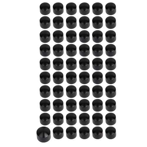 SHMTOOL 60 PCS Black Motorcycle Torn Covers Round Head Torn Toppers Caps Kit para Harley Evolution 1984-1999 y Motores Twin Cam 1999-2017