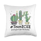Cute Team ECSE Squad Appreciation Week back to school Throw Pillow