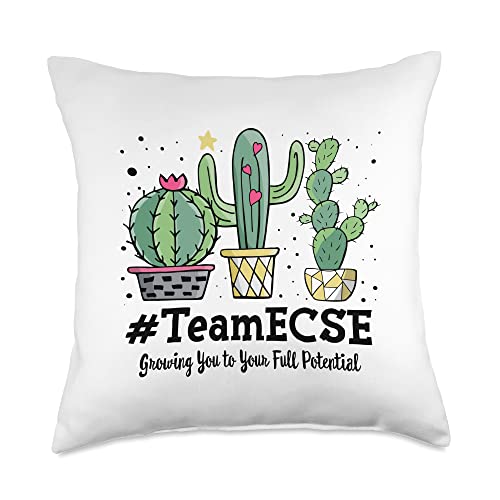 Cute Team ECSE Squad Appreciation Week back to school Throw Pillow
