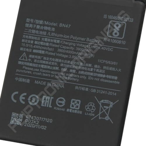 Image of FLIPTRONICS ORIGINALS BN47 Battery for Redmi 6 Pro I A2 Lite Battery with 1 Year Warranty****(Z147)