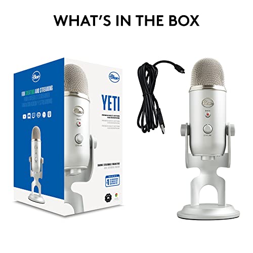 Logitech Creators Blue Yeti USB Microphone for PC, Mac, Gaming, Recording, Streaming, Podcasting, Studio and Computer Condenser Mic with Blue VO!CE Effects, 4 Pickup Patterns, Plug and Play - Silver by Logitech G - Image 9