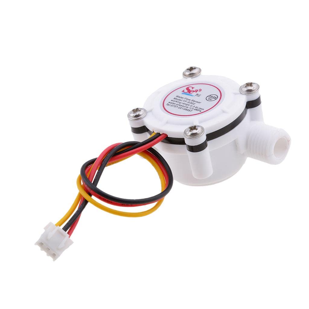 UJEAVETTE Water Flow Sensor Flowmeter Hall Flow Sensor Water Control 0.3-6L/min-image-0