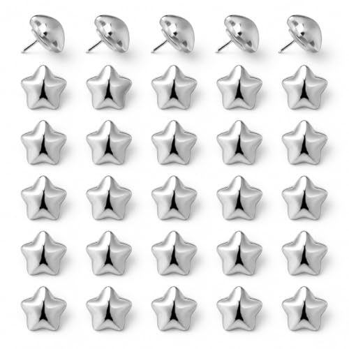 Punaises décoratives étoile Goktvai 30pcs (argent)
