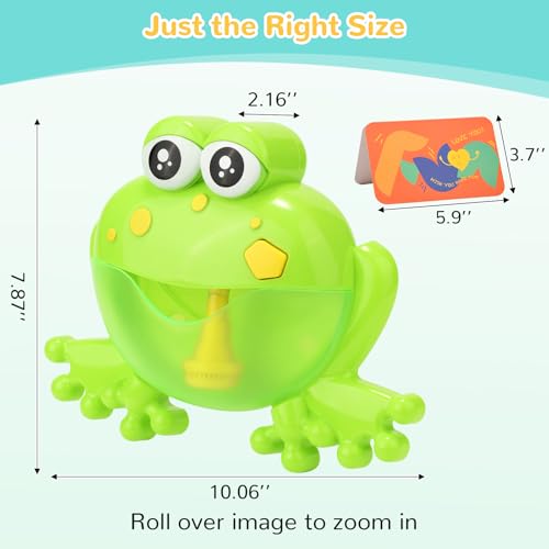 Light Up Baby Bath Bubble Toys,Tub Big Frog Automatic Bubble Maker Blower with 24 Music Baby Fun Shower Toys , for Boys, Girls - Image 4