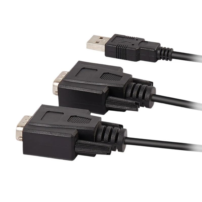 Câble adaptateur USB 2.0 vers Dual com F&T>D*I CHIP 2 ports USB vers série RS232 DB9