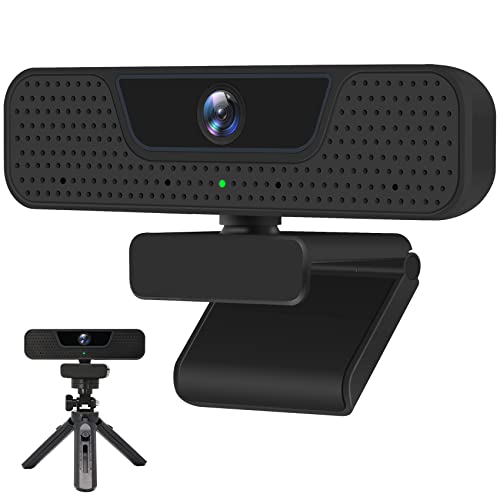 XPCAM Pro 4K Webcam, 8MP Ultra HD Web Camera Built in 4 Microphones, 360 Degree Swivel Computer Camera with Privacy Shutter and Tripod, USB Stream Webcam for PC Mac Laptop Desktop Computer