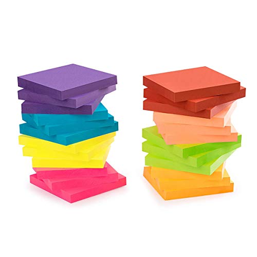 (24 Pack) ZCZN Sticky Notes 3x3 Inches, 2400 Sheets 8 Bright Color Self-Stick Note Pads, Easy to Post for Office, Home, Meeting, School by ZCZN - Image 3