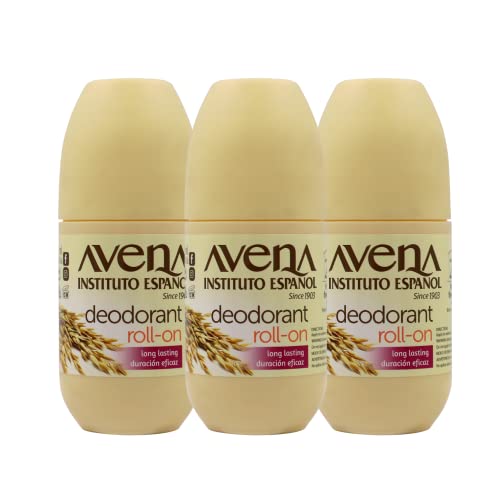 Avena Instituto Espanol Deodorant Roll-On 3 pack 2.5 Oz each 3 Bottles