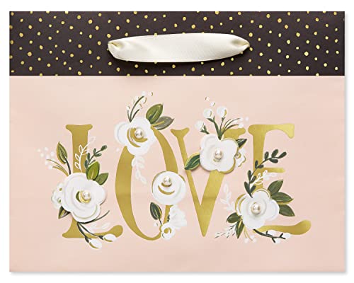 Image of Papyrus 9 inch Medium Gift Bag (Love) for Weddings, Bridal Showers, Birthdays, Baby Showers and All Occasions (1 Bag)