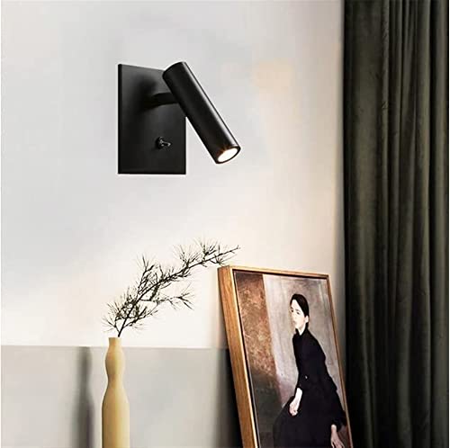 Aplique LED de lectura regulable para cabecero de cama de 3W con interruptor 2