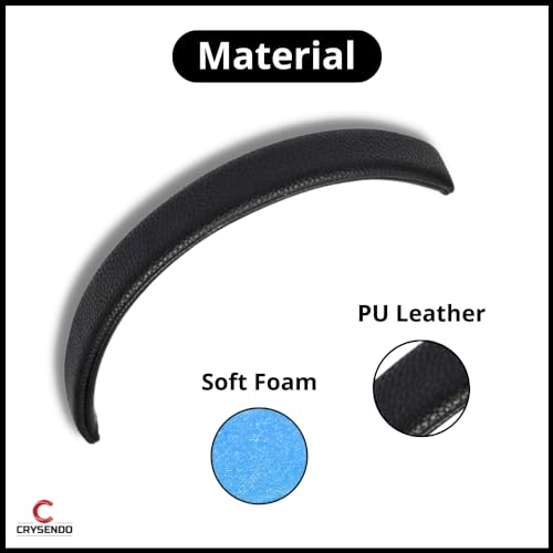 Image of Crysendo Headphone & Cushion Combo for Marshall Major III Headphone | Soft Ear Cushion Cover Replacement Earpads | Protein Leather & Memory Foam Cushion (Black)