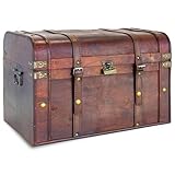 Kingpower Schatztruhe aus Holz 50 x 30 x 32 cm Box...