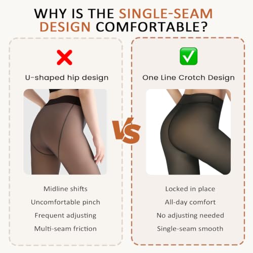 Image of Women's Fleece Lined Tights Thicken for Warmth