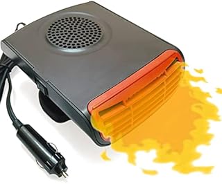 Car Heater 12V, 150W Portable Windshield Defroster, Fast Heating, 360° Rotary Base, 2-in-1 Auto Heater Cooler That Plugs into Cigarette Lighter