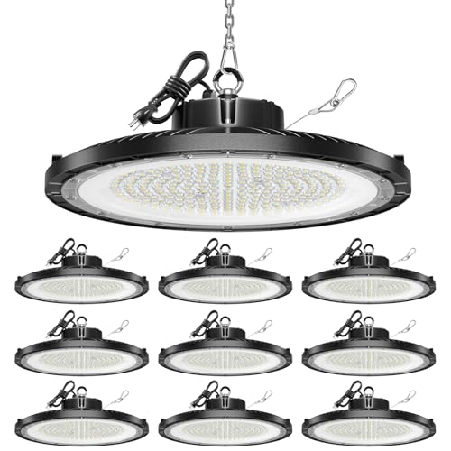 ONLYLUX UFO LED High Bay Light, 10 Pack, 150W, 5000K, 22500LM, High Bay LED Shop Lights with...