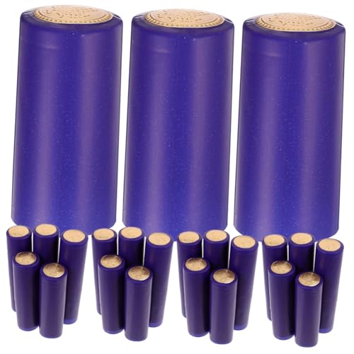 KICHOUSE Wine Bottle Shrink Caps Heat Shrink Capsules 50pcs Wine Shrink Wrap Wine Bottle Party Use Heat Shrink Sealer