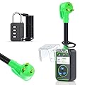 ZEALBON RV Surge Protector 30 Amp Waterproof,9800 Joules Upgraded RV Circuit Analyzer with Waterproof Cover, RV Power Voltage Protection Guard Camper Accessories for Travel Trailers (Green)