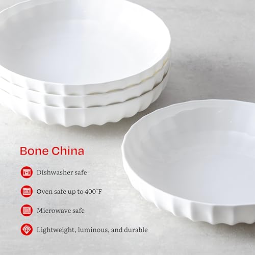 Eater x Zwiesel Fortessa Parasol Bone China, 12 Piece Dinnerware Set (Service for 4), White by Fortessa - Image 4