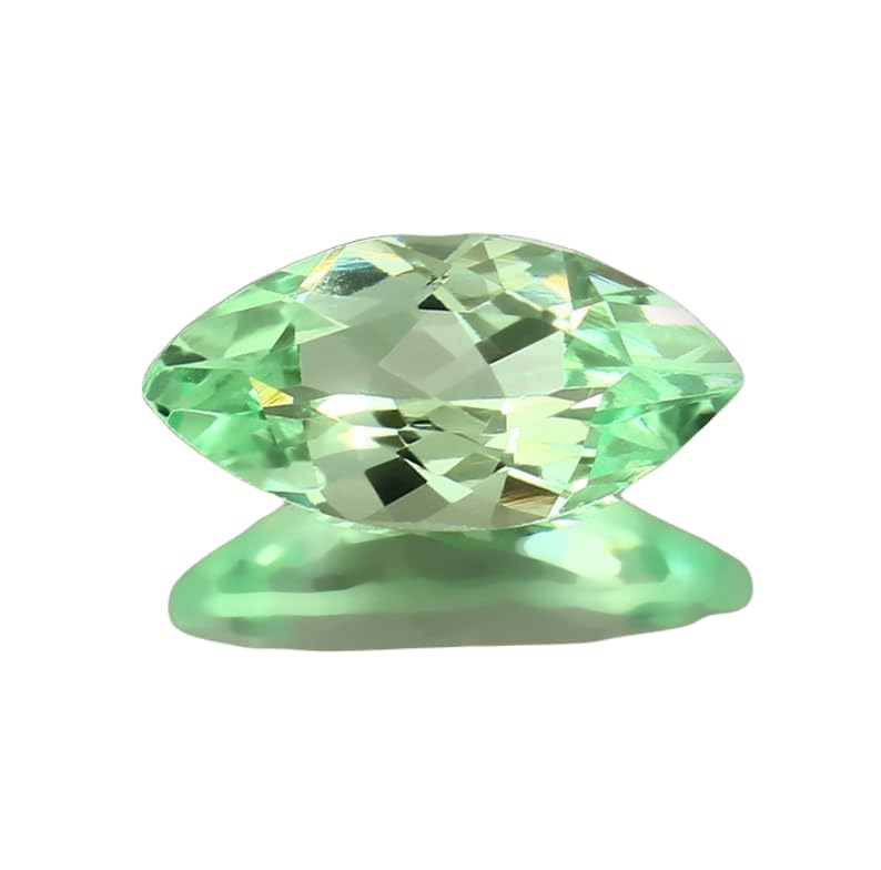Saphir vert naturel marquise 14x7mm pour fabriquer votre bague de fiançailles DIY