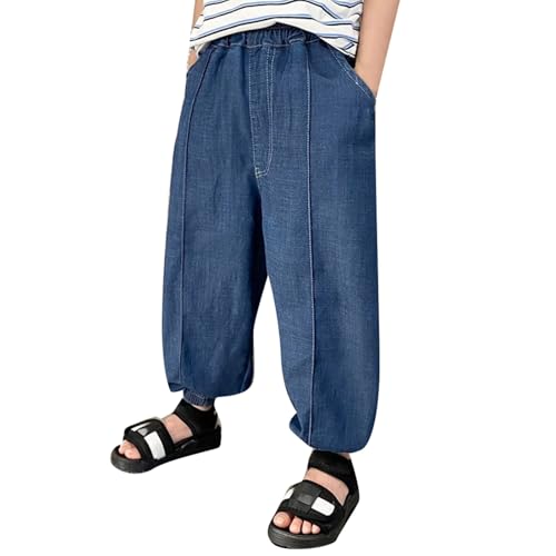 Boys Pants Comfortable Stretch Denim Trousers Versatile Casual Wear for Active Kids Relaxed Fit Versatile