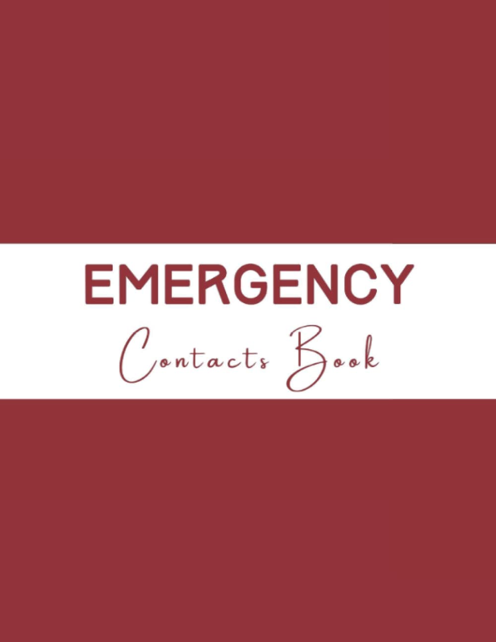 Emergency Contacts Book: Address log book for emergency information