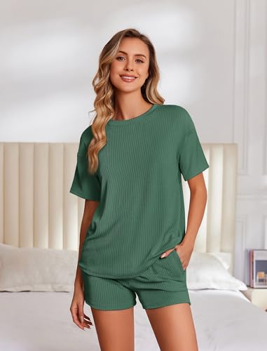 Image of Ekouaer 2 Piece Sets for Women Matching Lounge Sets Summer Outfits