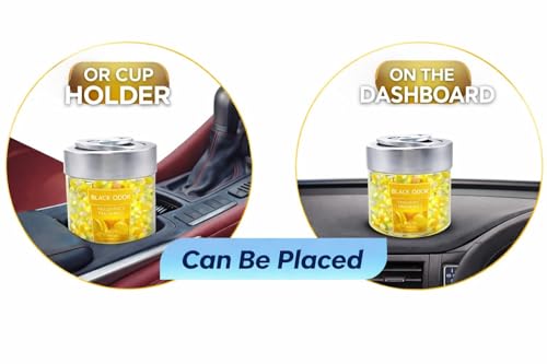 Image of ODOR Fragrance Spheres - Jelly Ball Air Freshener for Home, Office, and Car (Wish Scent, 70g) (Yellow)