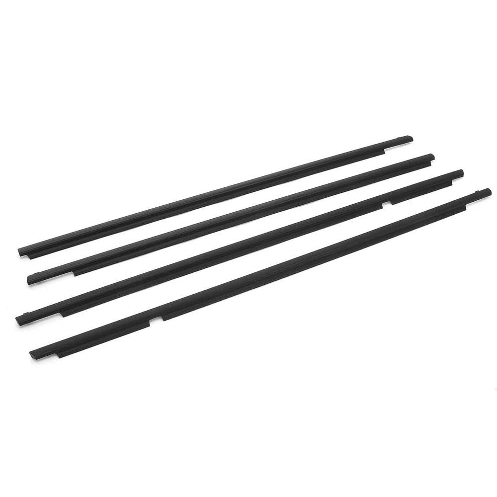 Spare Parts 4X Car Outer Window Weatherstrip Rubber Seal for Toyota RAV4 2009-2013 Window Moulding Trim Sealing Strip