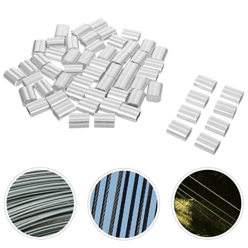Casquillos de aluminio para cables de acero de 120 piezas ovaladas 8 7