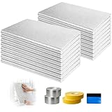 Xenjum Garage Door Insulation Kit, Pre-Cut 6MM Thick EPE Foam with Double Aluminum Foil, Energy Saving Insulation Panels, Heat & Cold Barrier, Easy DIY Install with Tape & Scraper (24" x 48", 16 PCS)