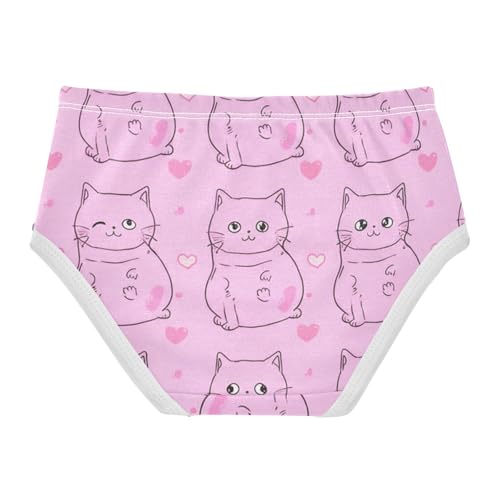 Girls Underwear Toddler 2t Cotton Panties for Girl Aesthetic Kids Briefs Undies Cute Cat Pink2
