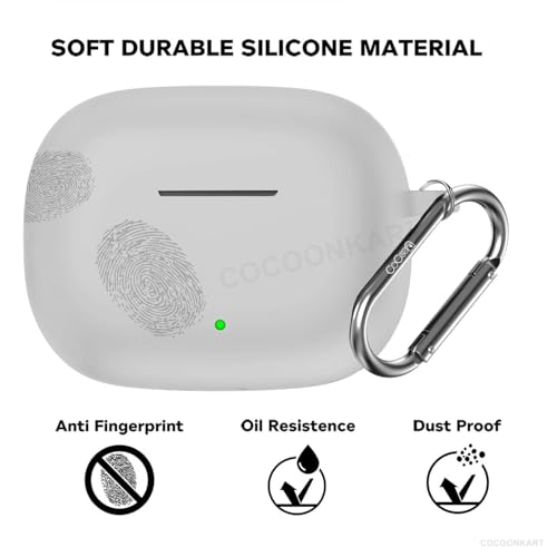 Image of Soft Silicone Case Cover for Realme Buds T310 | Buds N1 - Grey