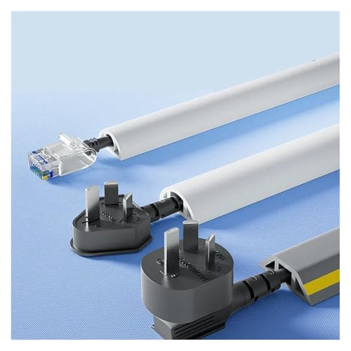 Protecteur d'alimentation fente 20mm cache fil sol PVC gris - 6