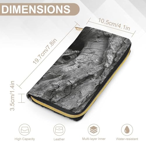 Womens Leather Wallets Stick Your Head Out Wallet for Women Large Capacity Card Phone Holder Ladies Purse2